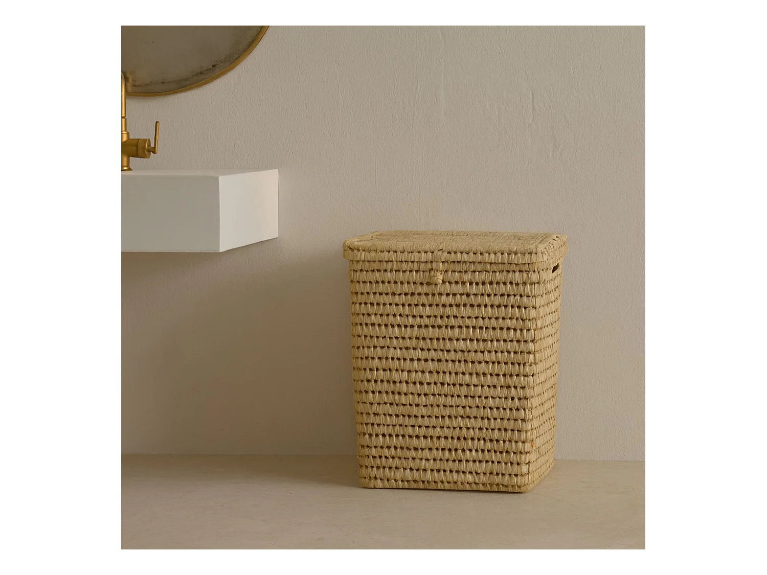 Panière à linge rectangle palmier