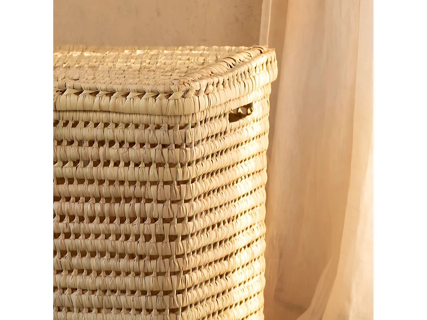 Panière à linge rectangle palmier