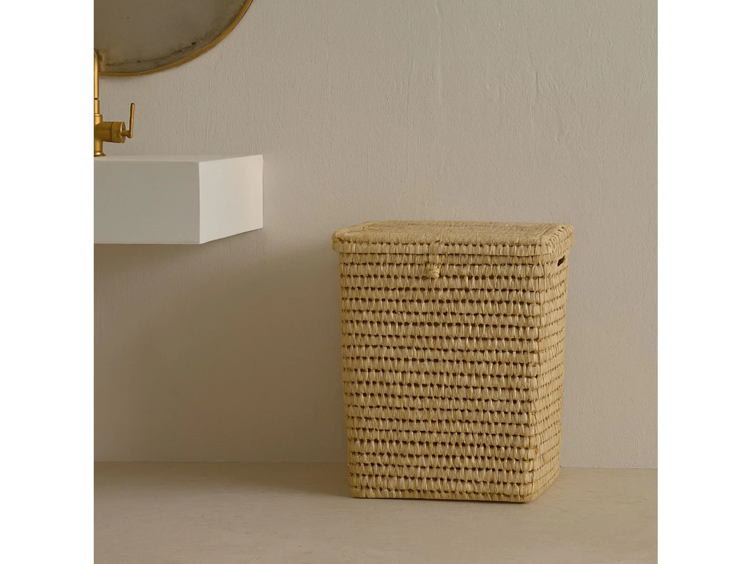 Panière à linge rectangle palmier