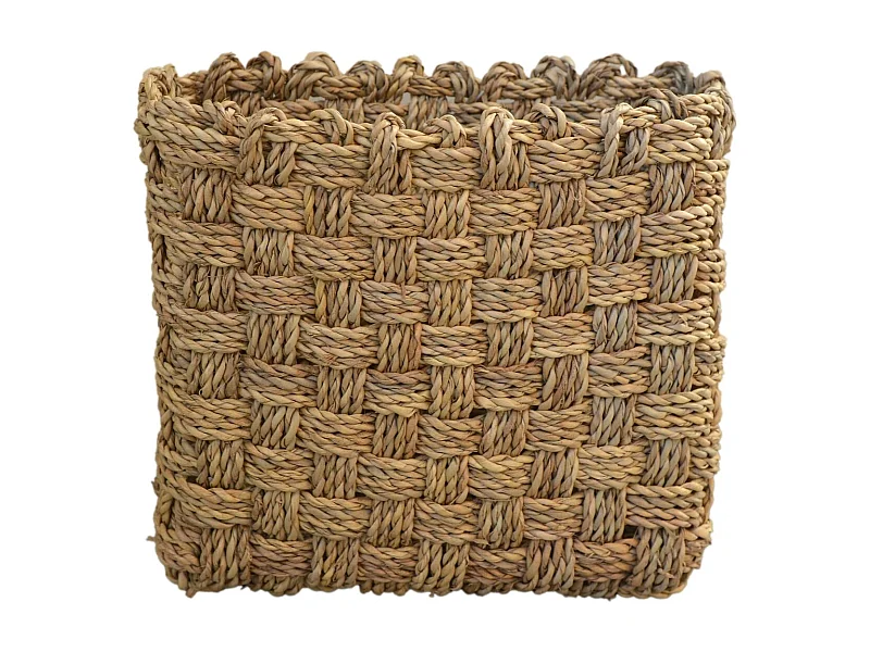 Cesta de almacenamiento de pared de fibra de palma