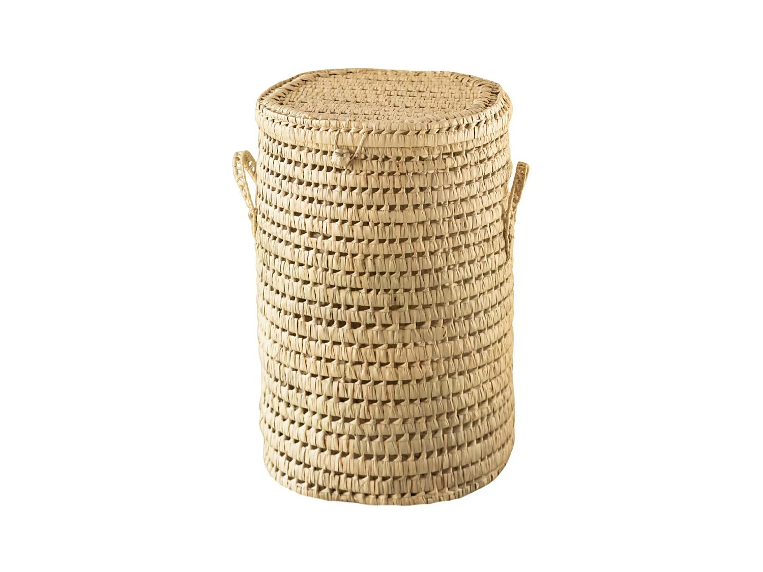 Panière à linge ronde palmier