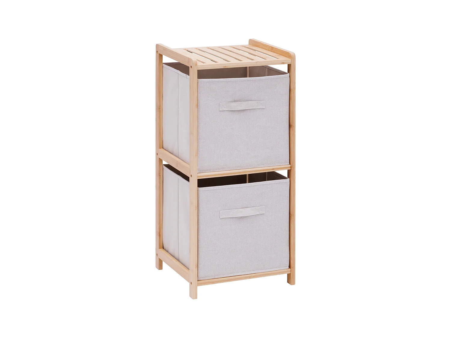 Étagère Salle de Bain 2 Niveaux "Tidy" 77cm Naturel