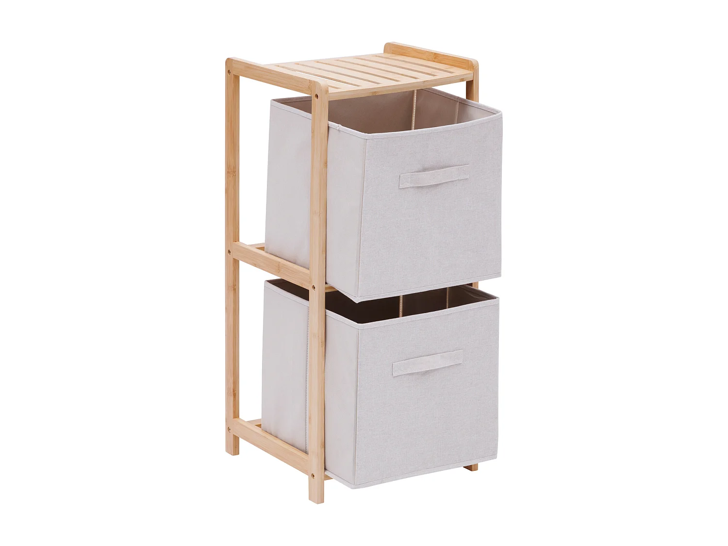 Étagère Salle de Bain 2 Niveaux "Tidy" 77cm Naturel