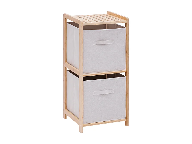 Étagère Salle de Bain 2 Niveaux "Tidy" 77cm Naturel