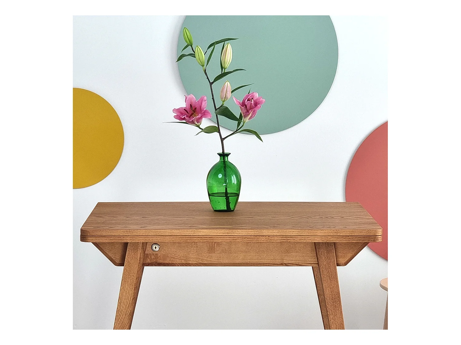 Table à manger extensible 90x65 Envelope Noyer