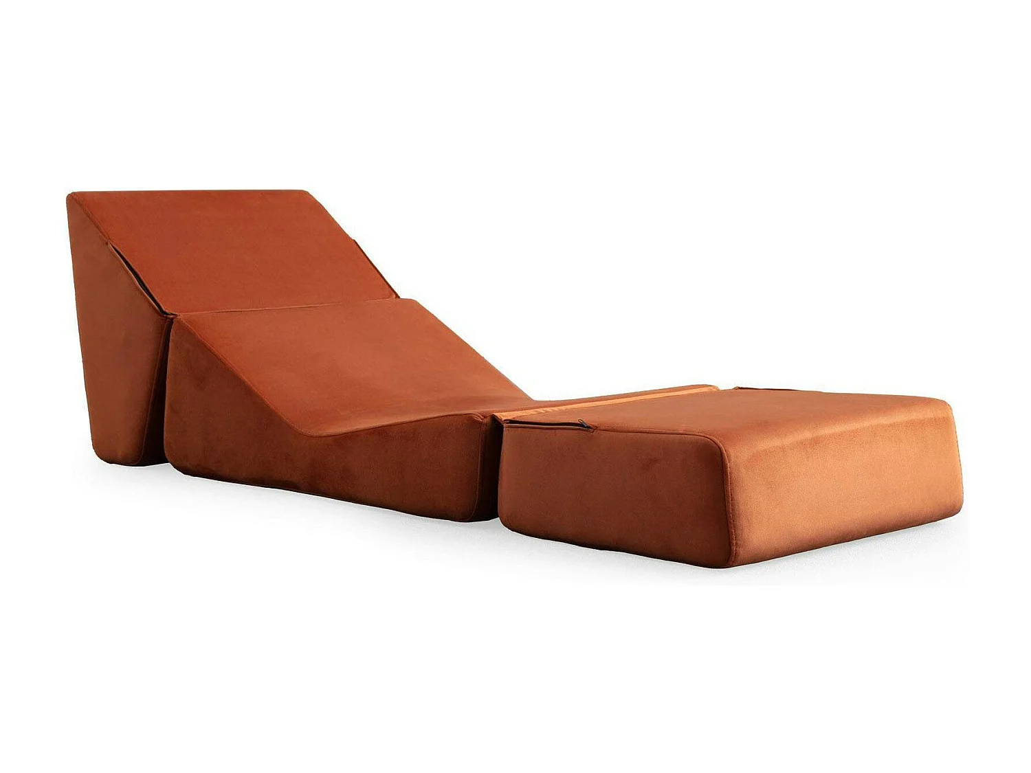 Chauffeuse convertible cuivre velours, lit d'appoint SAPPO