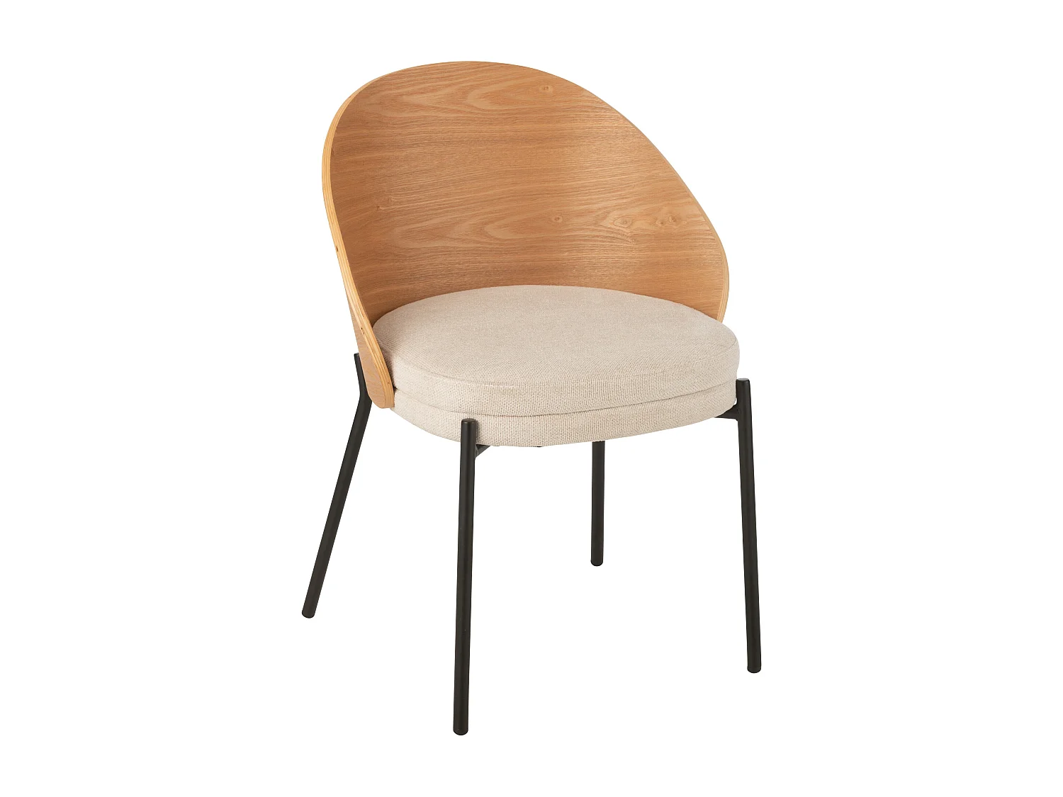 Chaise design bois et métal