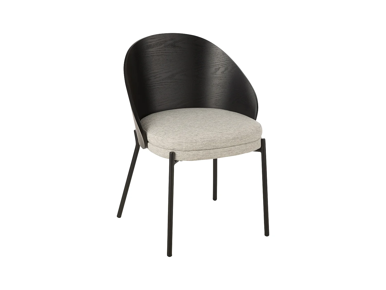 Silla LONE – Diseño moderno y comodidad duradera-Color Negro