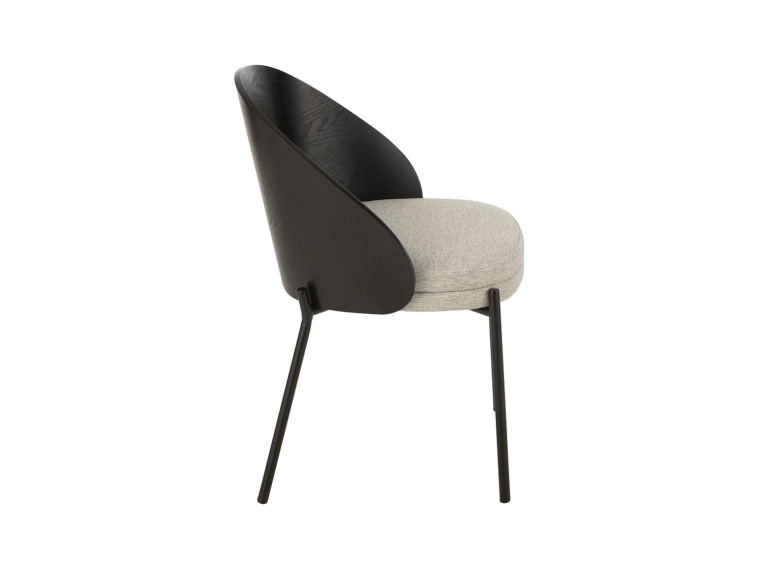 Silla LONE – Diseño moderno y comodidad duradera-Color Negro