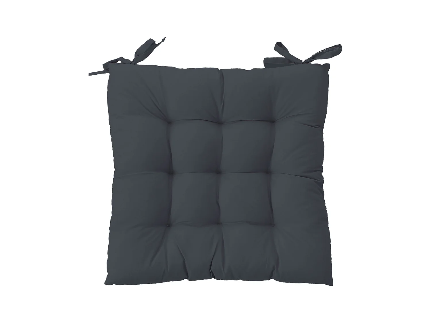 Galette de Chaise d'Extérieur "Bornéo" 38x38cm Gris Foncé