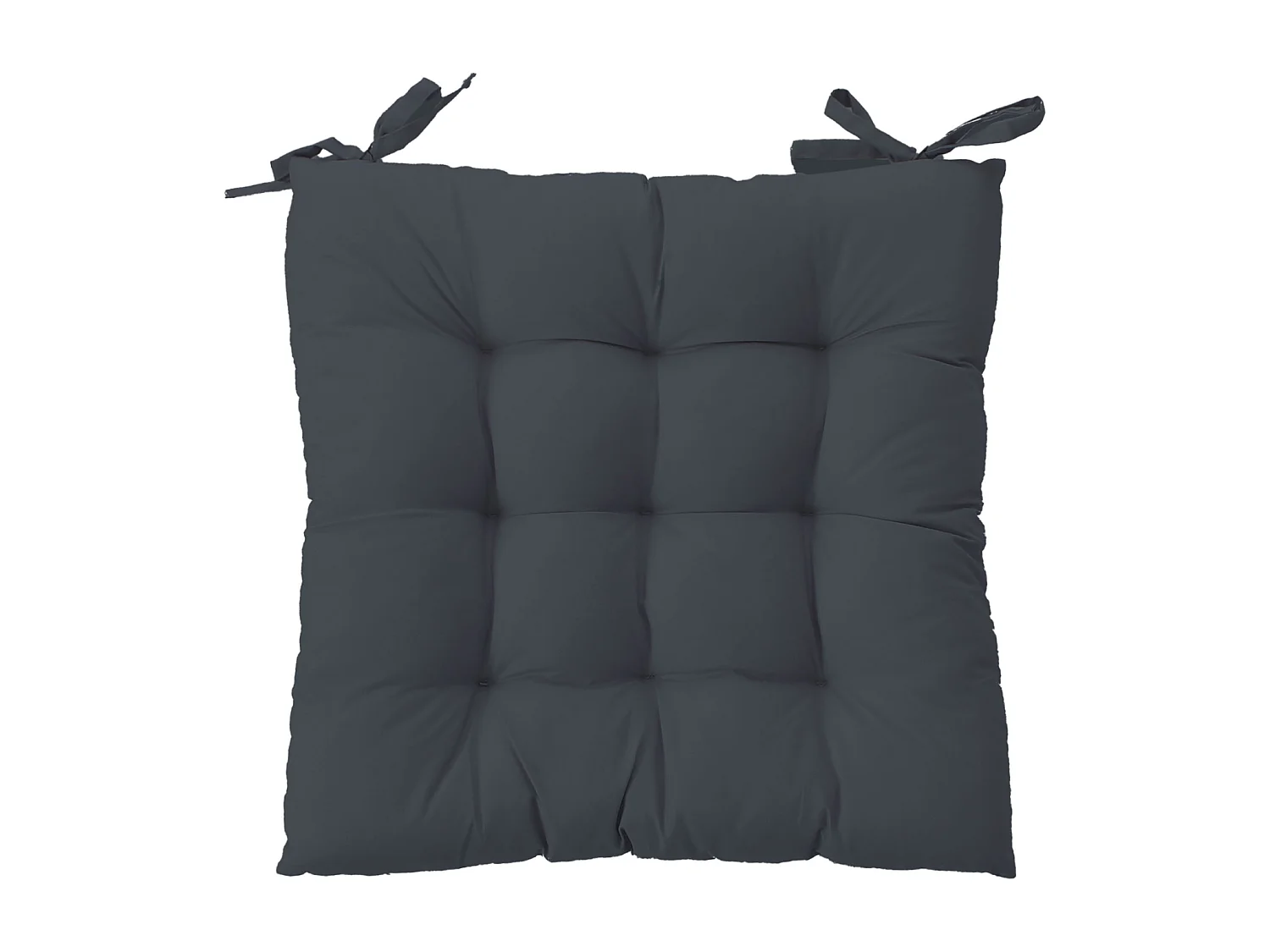 Galette de Chaise d'Extérieur "Bornéo" 38x38cm Gris Foncé