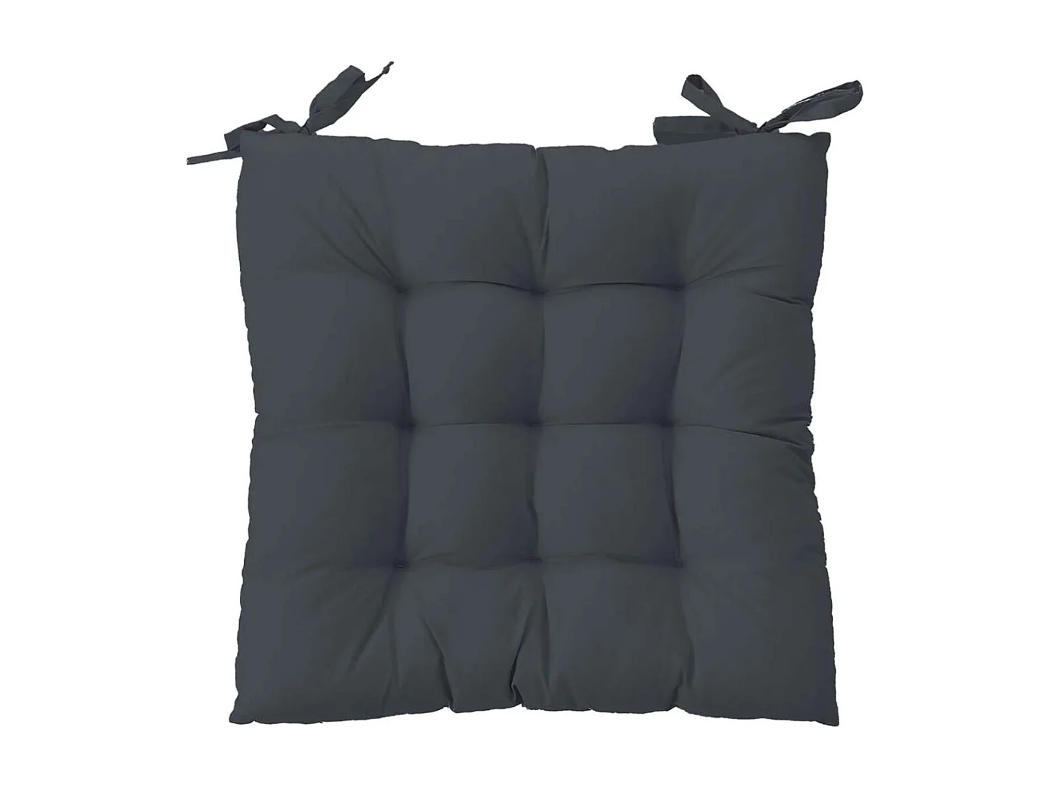 Galette de Chaise d'Extérieur "Bornéo" 38x38cm Gris Foncé