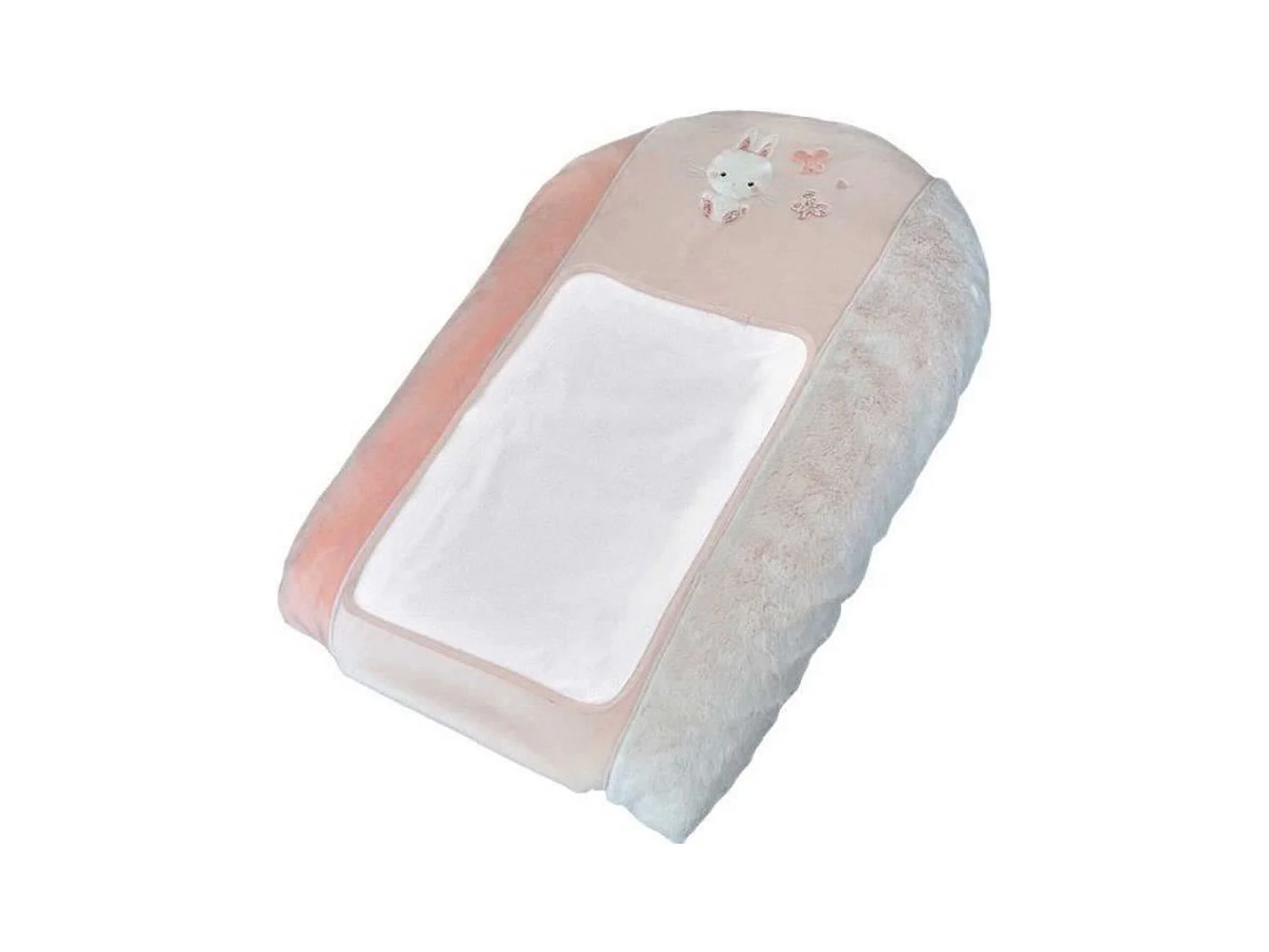 Matelas à langer avec housse Lapinou - Rose - 50 x 75 cm