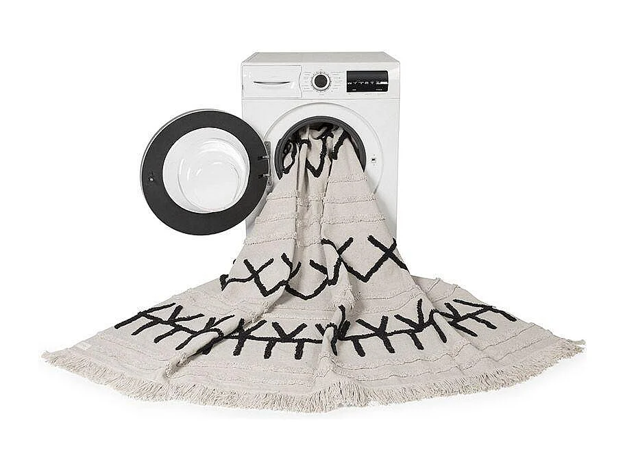 Tapis coton Berbère Canvas - beige - 120 x 160