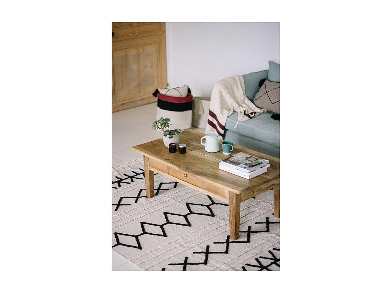 Alfombra de algodón Ber Canvas - beige - 120 x 160