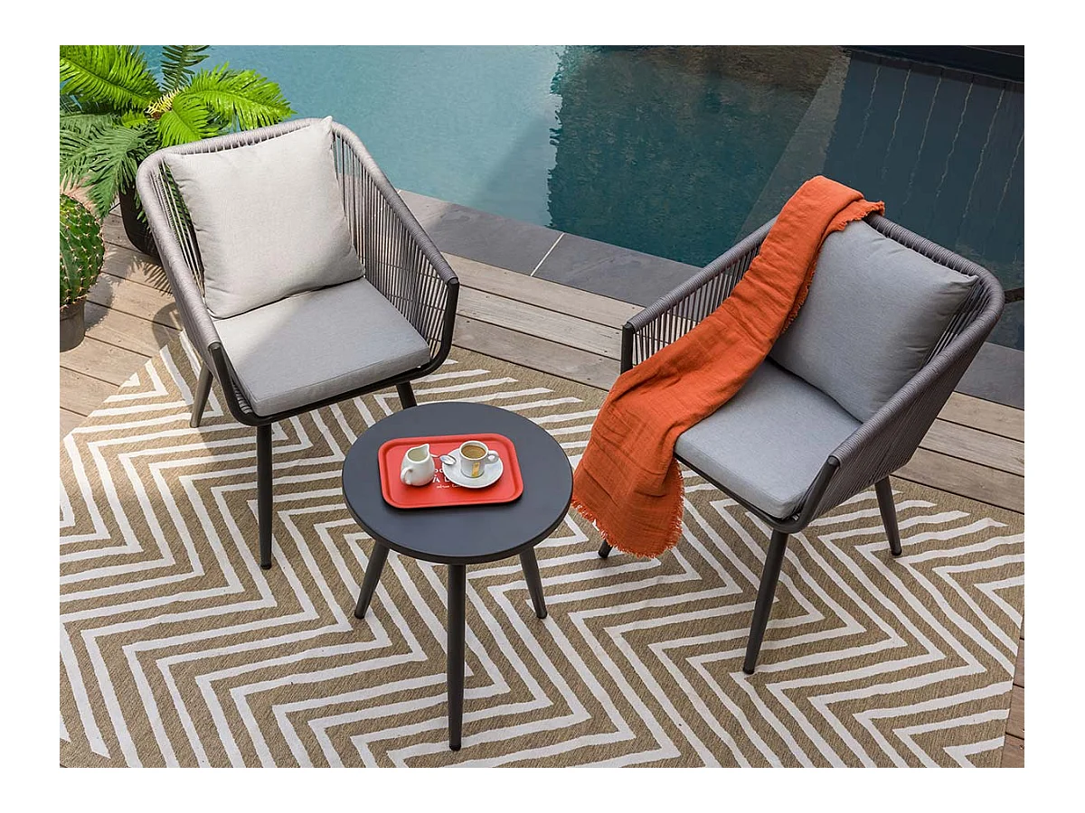 Tumbona relajante de cuerda tejida