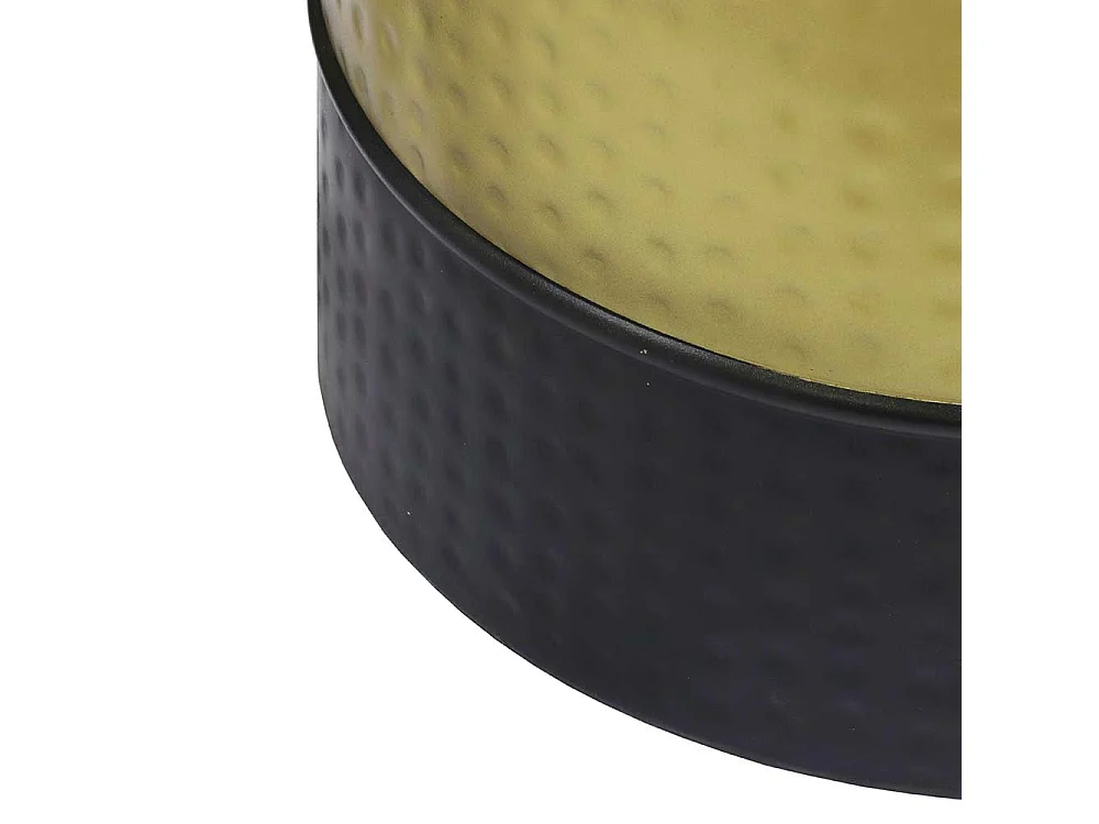 Beistelltisch Beistelltischchen in Goldfarben und Schwarz