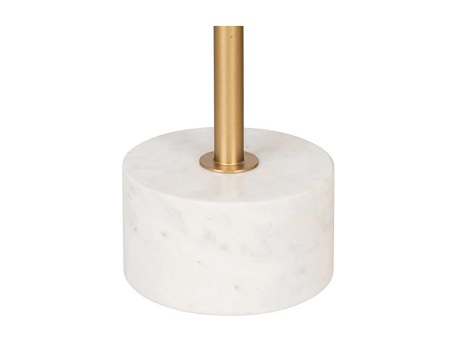 Beistelltisch Anstelltisch in Messingfarben und Weiß