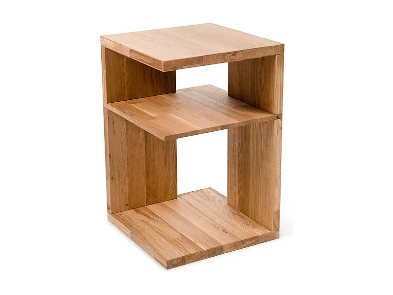 Wildeiche Beistelltisch geölt 60 cm hoch 40 cm breit