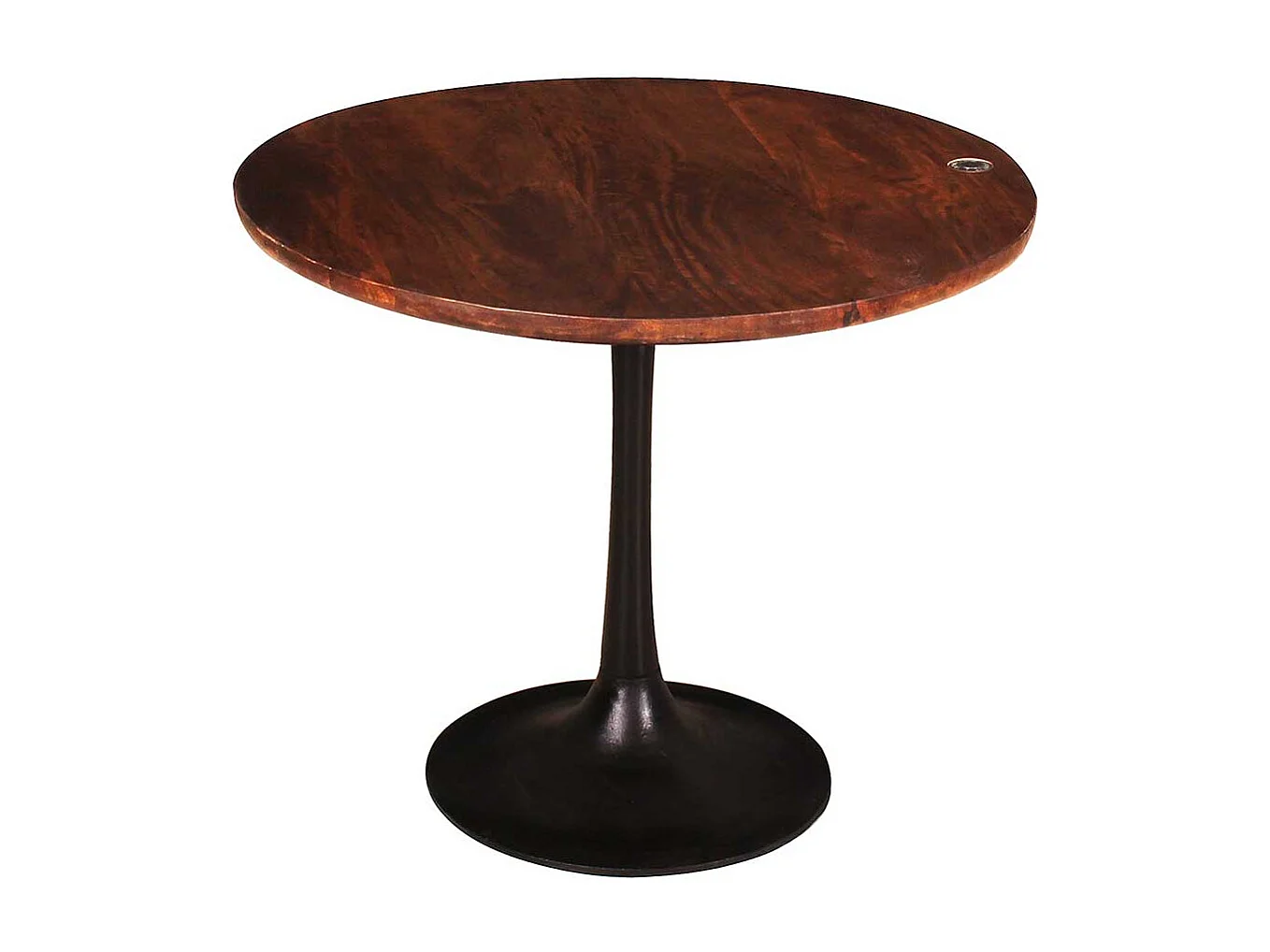 Beistelltisch mit Trompetenfuß Massivholzplatte