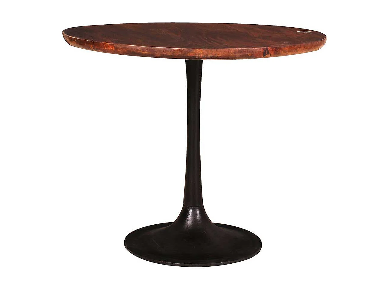 Beistelltisch mit Trompetenfuß Massivholzplatte