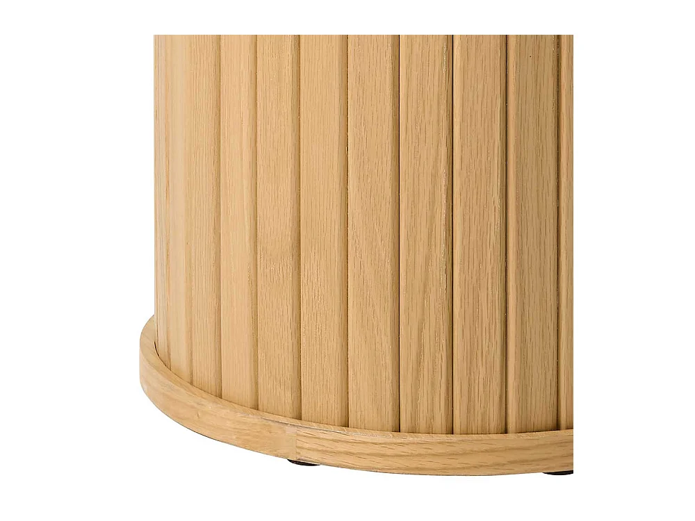 Rundes Beistelltischchen in Eichefarben Skandi Design