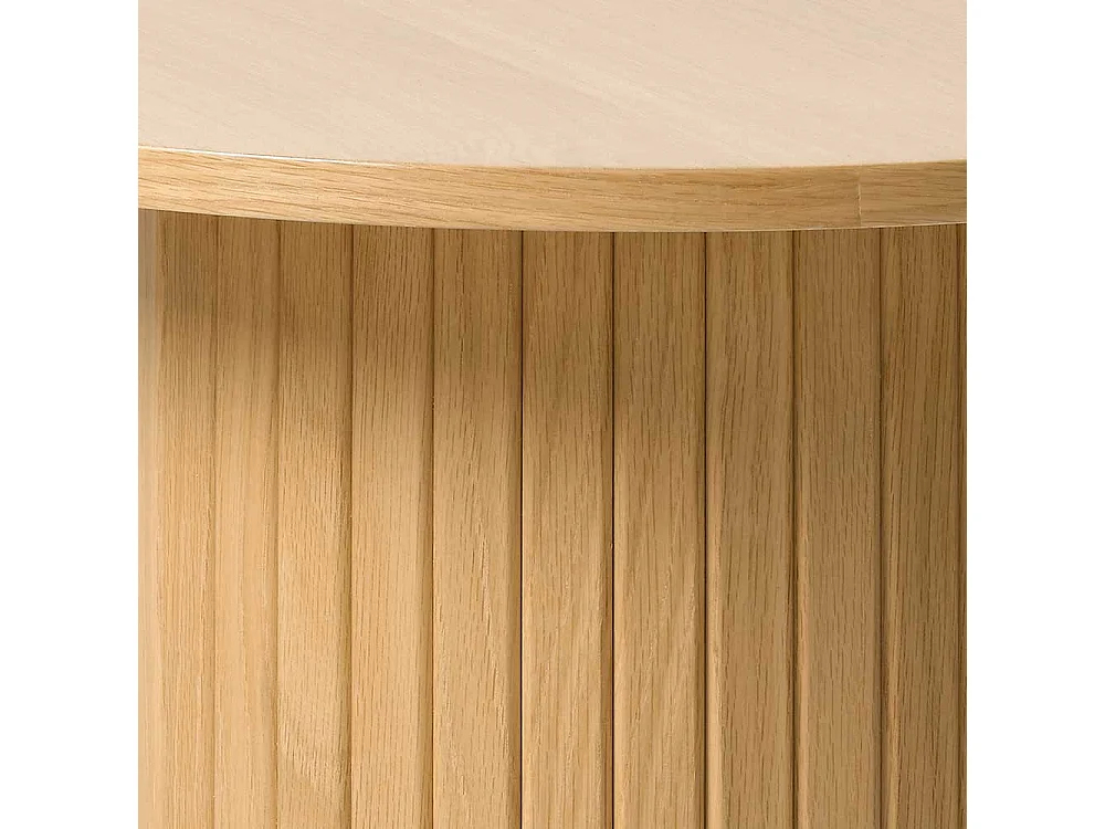 Rundes Beistelltischchen in Eichefarben Skandi Design