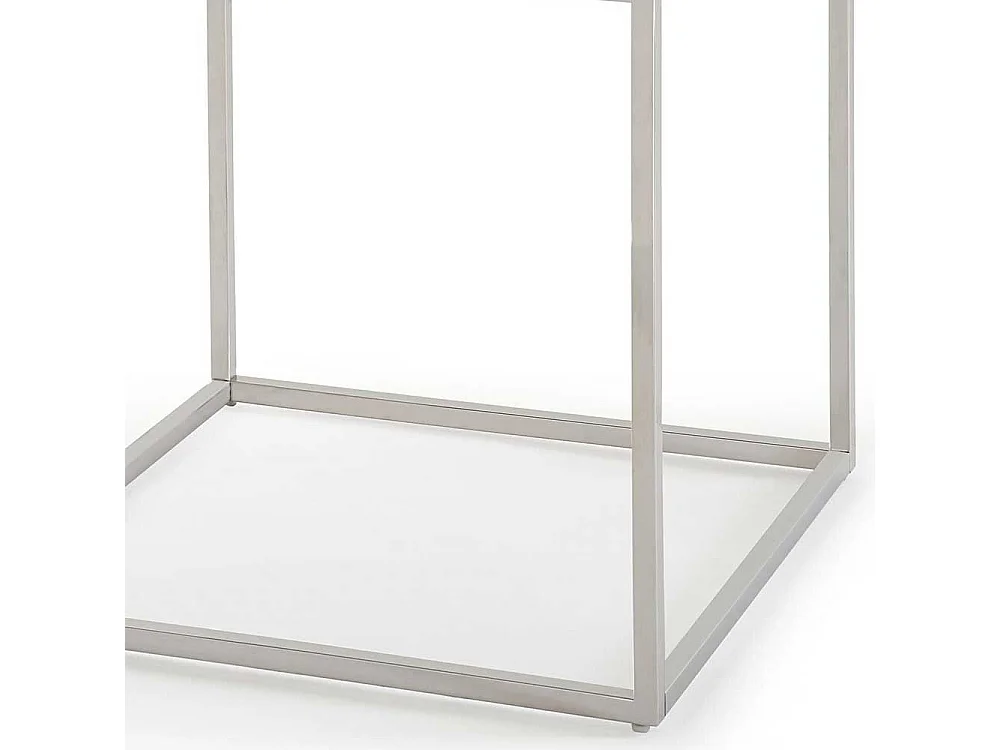 Beistelltisch Sofa aus Tanne Massivholz und Edelstahl modernem Design