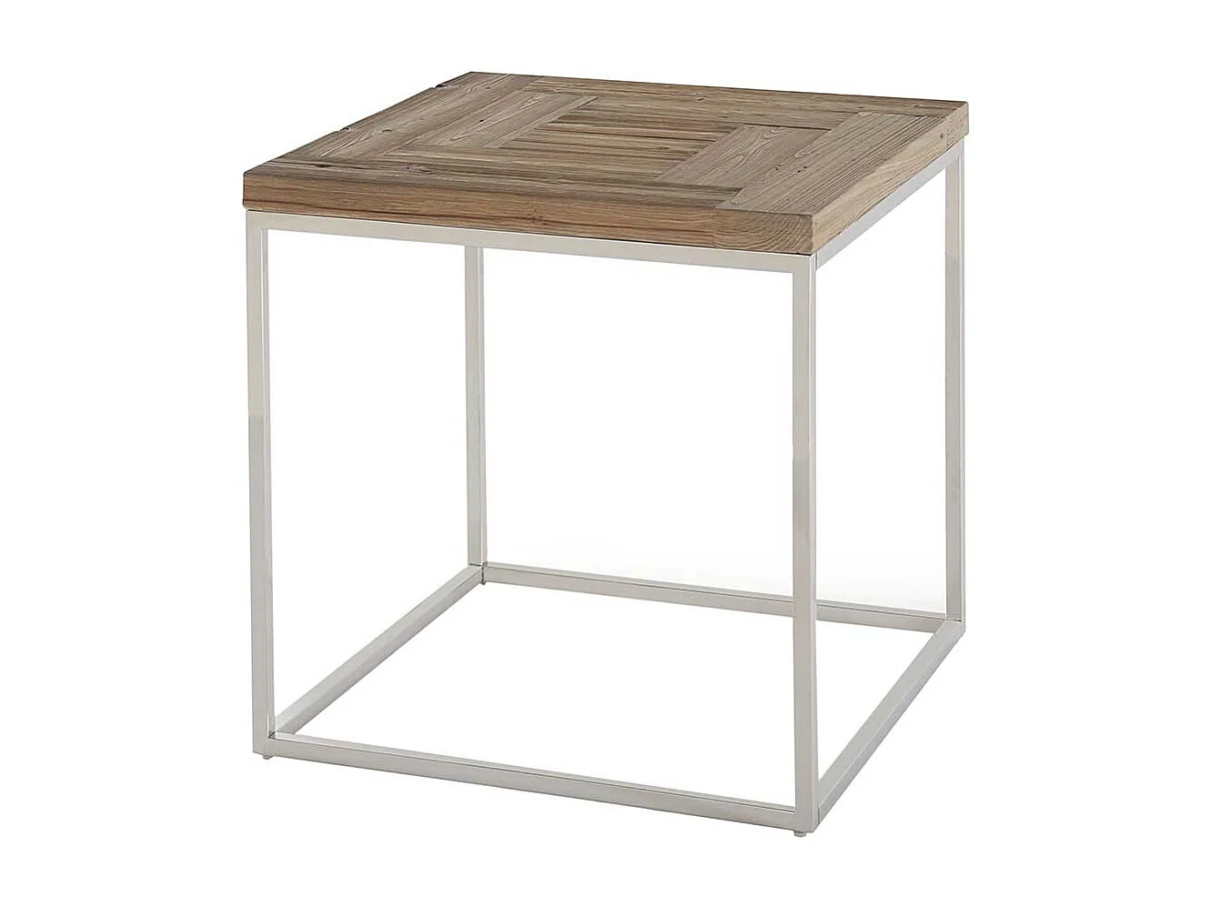 Beistelltisch Sofa aus Tanne Massivholz und Edelstahl modernem Design