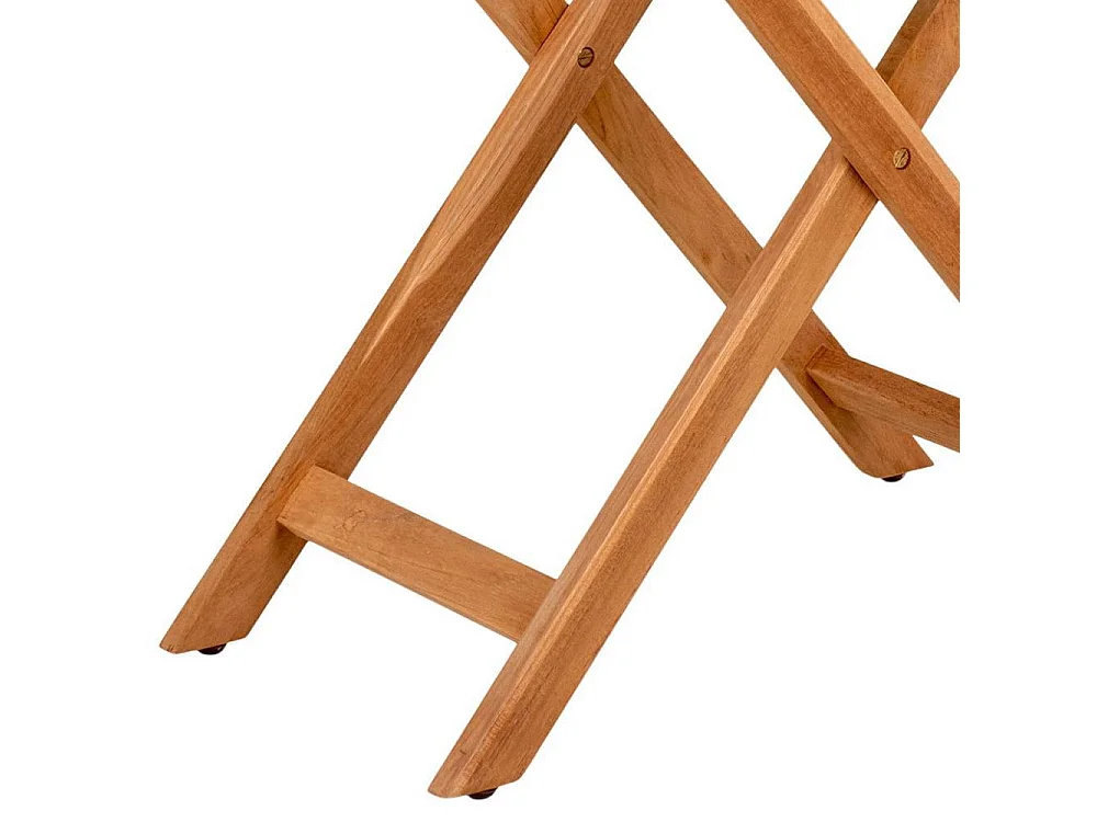 Beistelltisch Klapptisch aus Teak Massivholz mit X Gestell