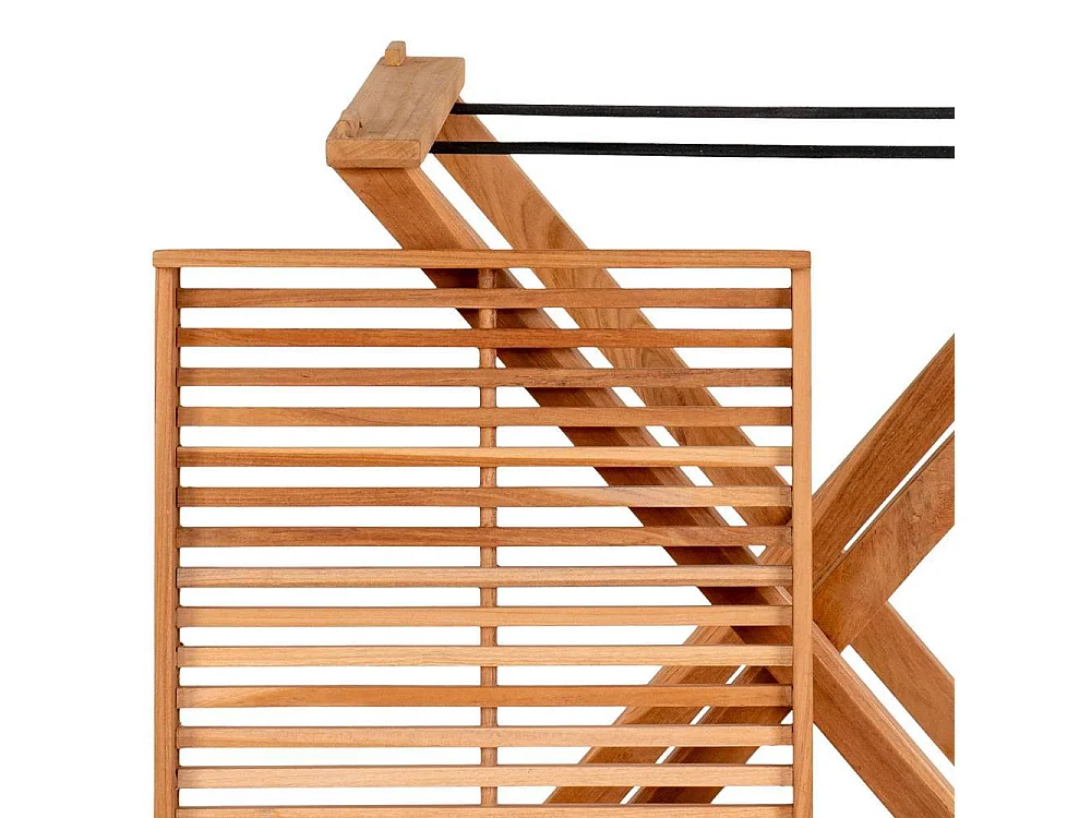 Beistelltisch Klapptisch aus Teak Massivholz mit X Gestell