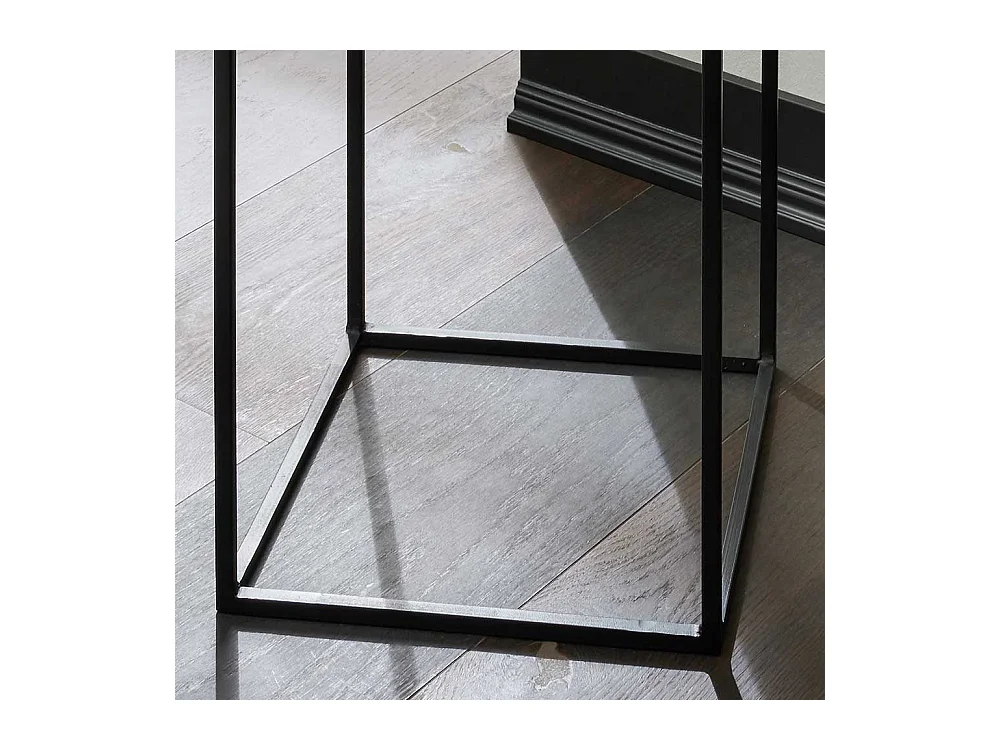 Hohes Beistelltisch Set mit abnehmbarer Platte Bronzegold & Schwarz (zweiteilig)