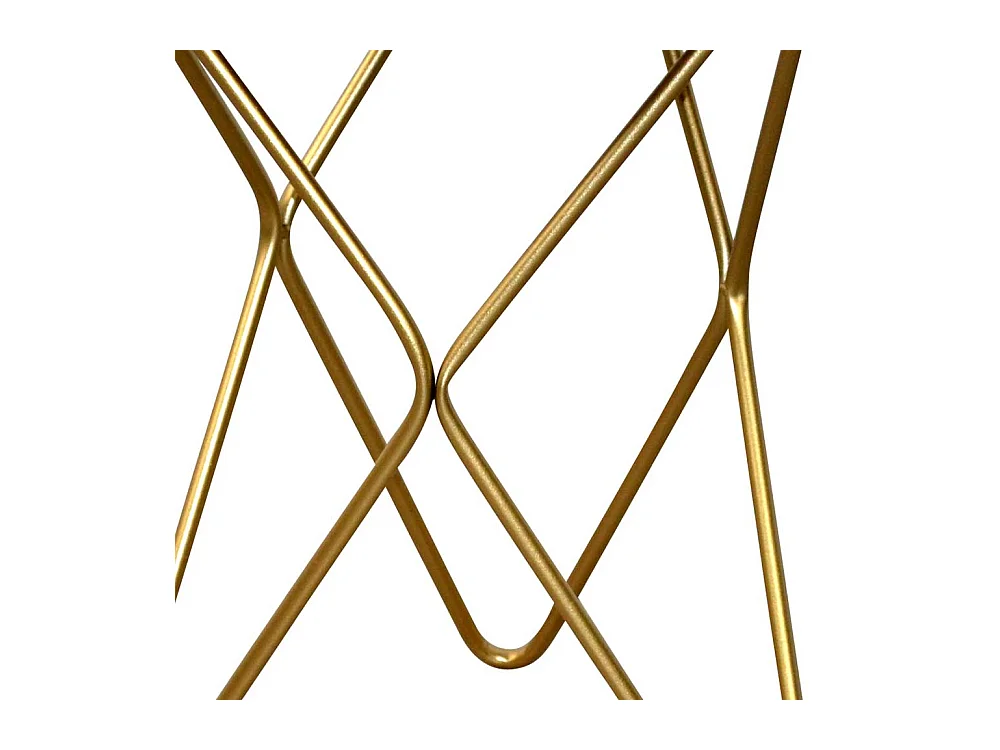 Runder Beistelltisch in Goldfarben Spiegelglas & Metall