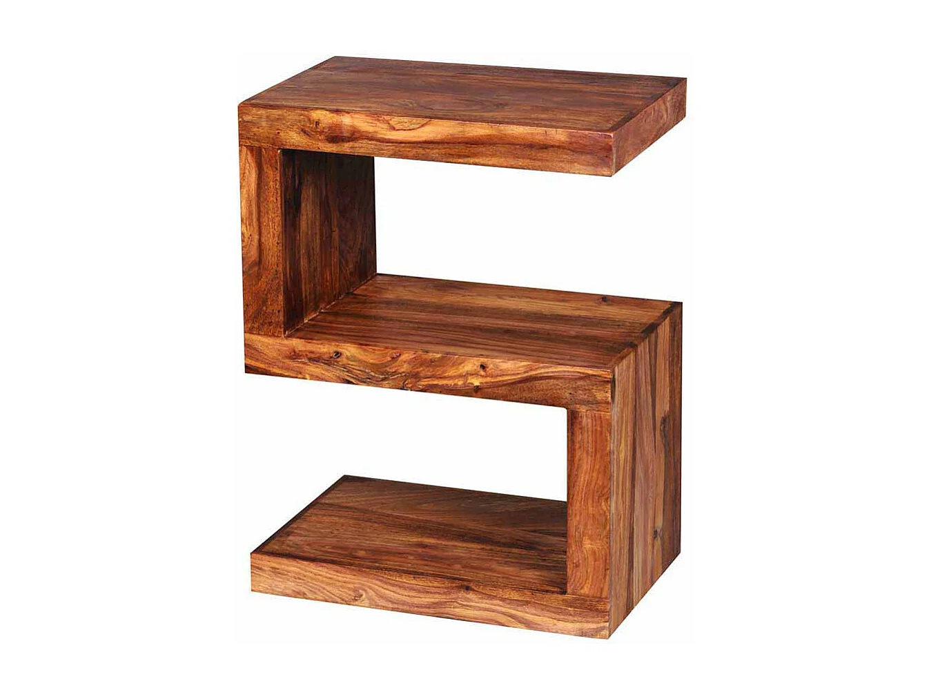 Beistelltisch im Zahlen Design Sheesham Massivholz