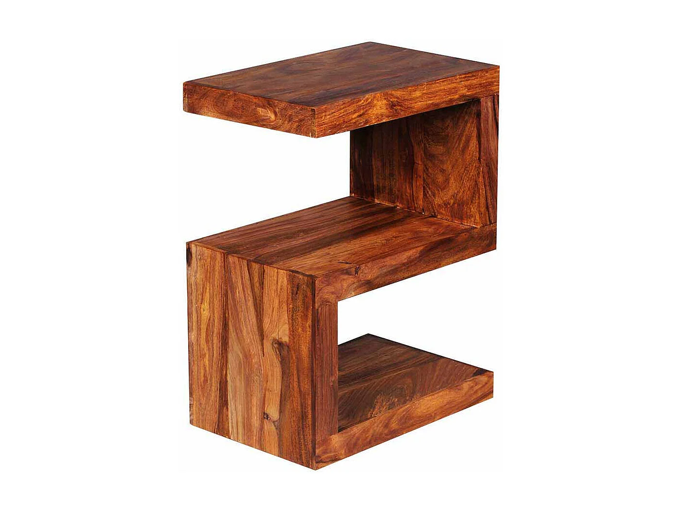 Beistelltisch im Zahlen Design Sheesham Massivholz