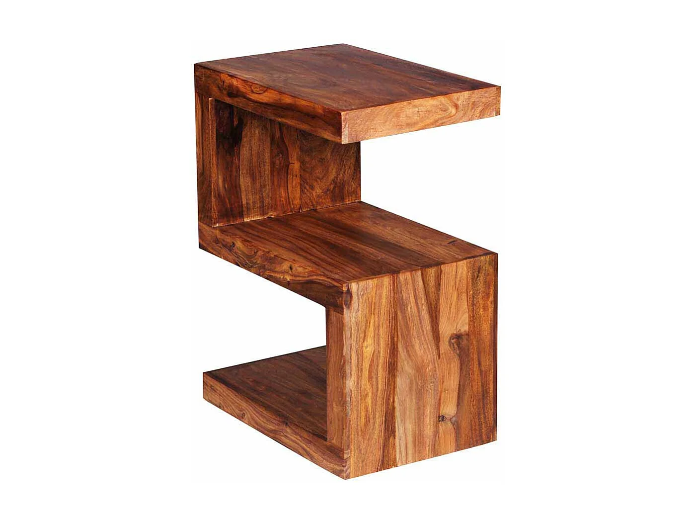 Beistelltisch im Zahlen Design Sheesham Massivholz