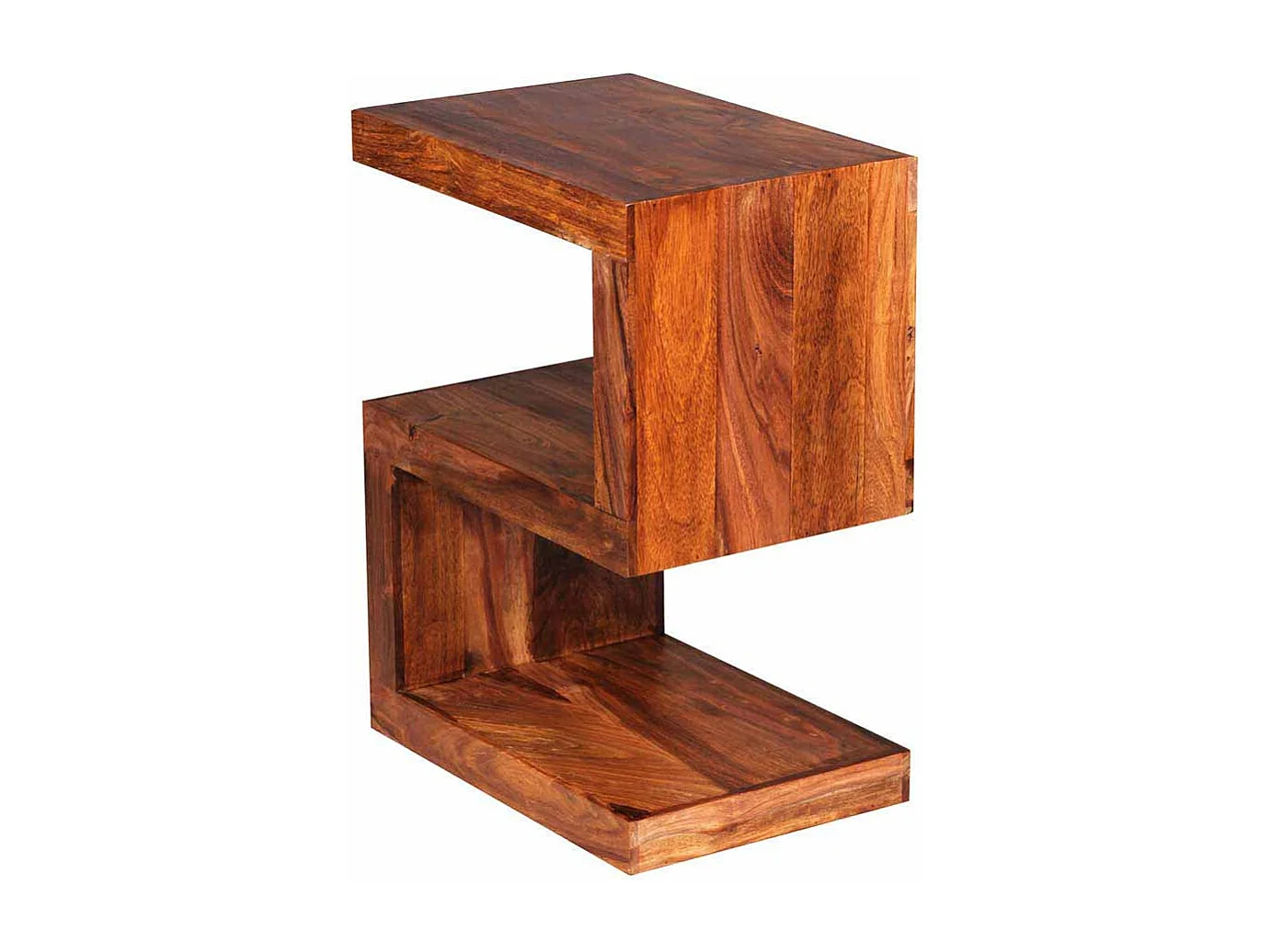 Beistelltisch im Zahlen Design Sheesham Massivholz