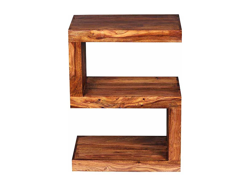 Beistelltisch im Zahlen Design Sheesham Massivholz