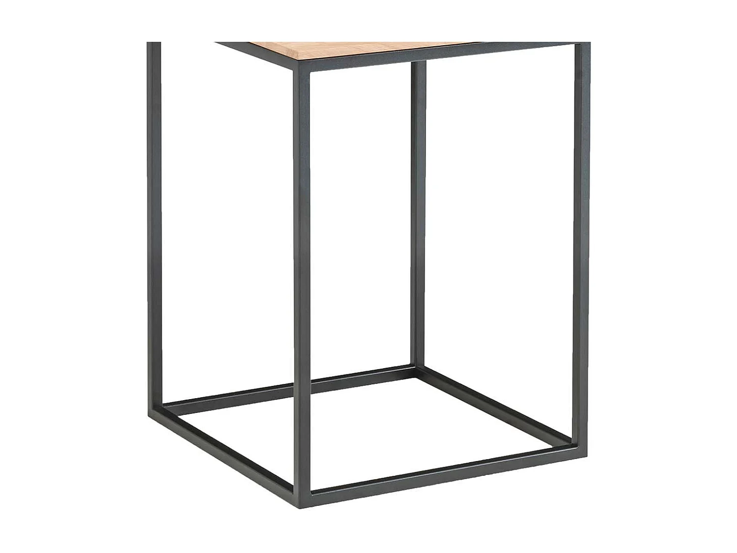 Sofa Beistelltisch aus Eiche Massivholz und Metall 40 cm breit