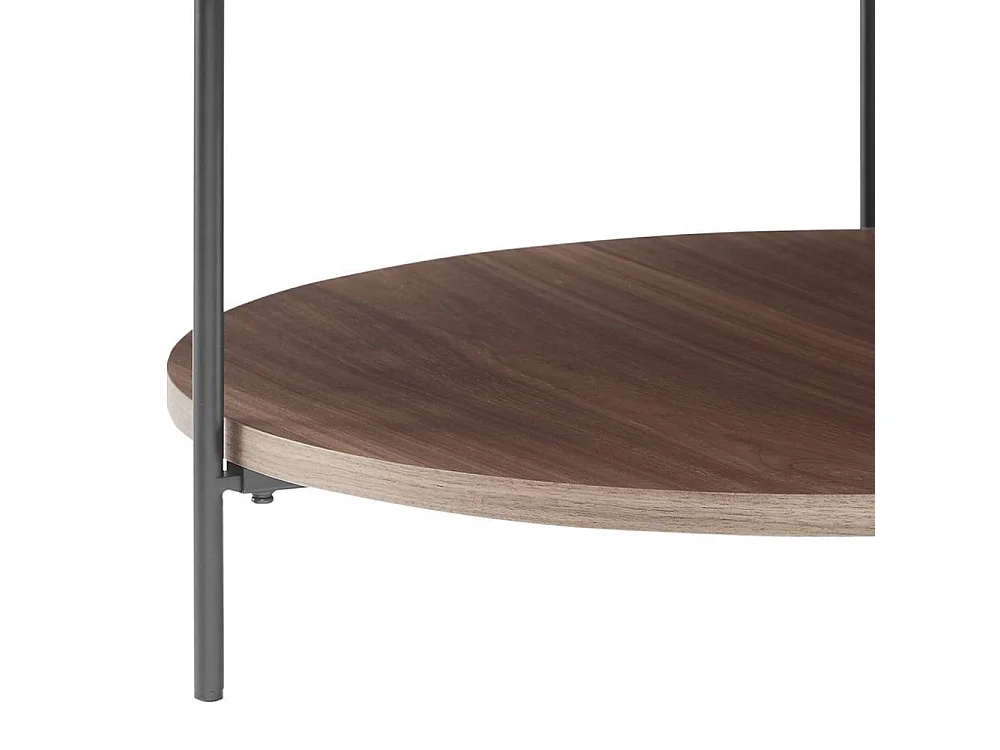 Couchtisch Beistelltisch in Walnussfarben und Schwarz