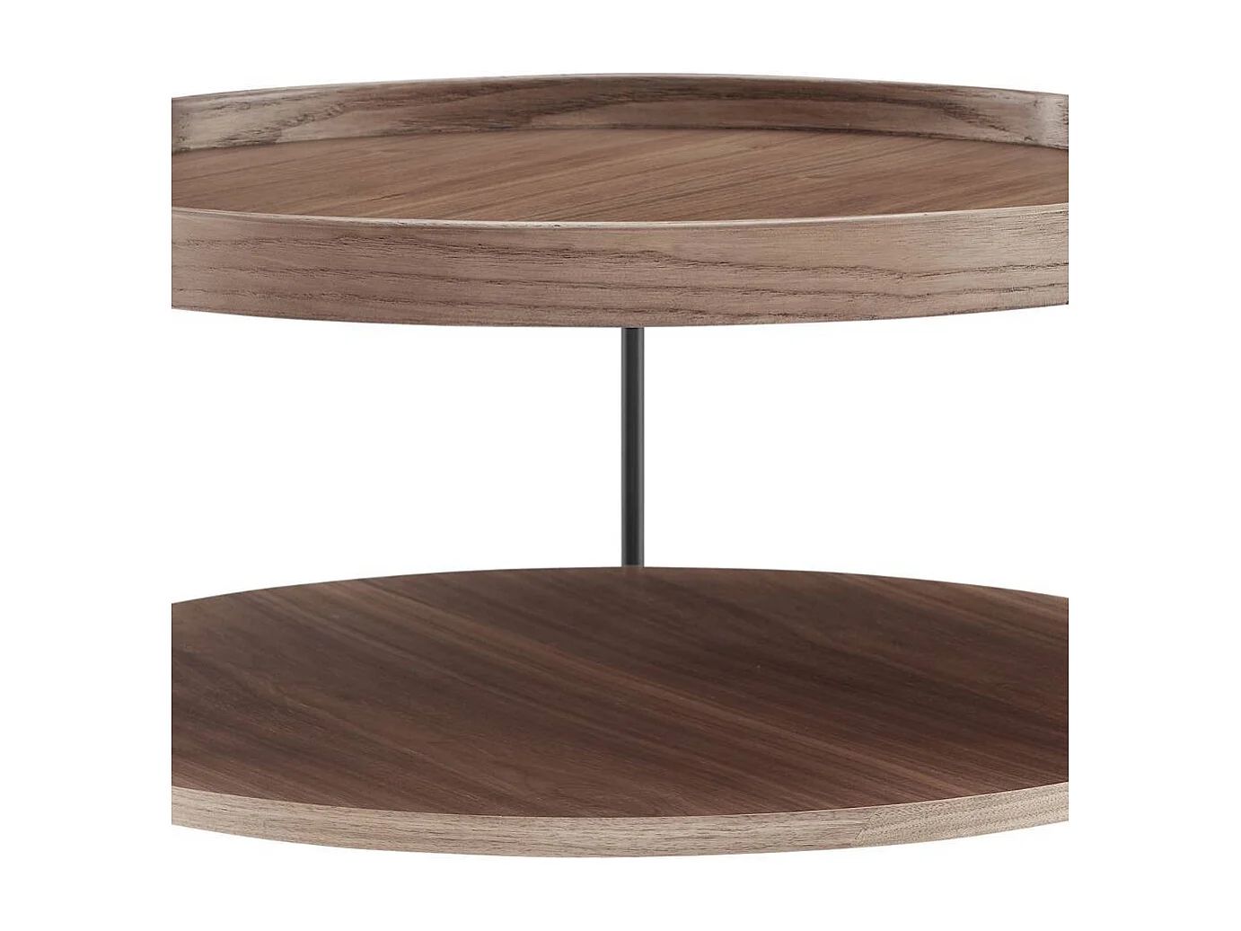 Couchtisch Beistelltisch in Walnussfarben und Schwarz