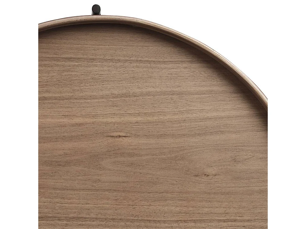 Couchtisch Beistelltisch in Walnussfarben und Schwarz