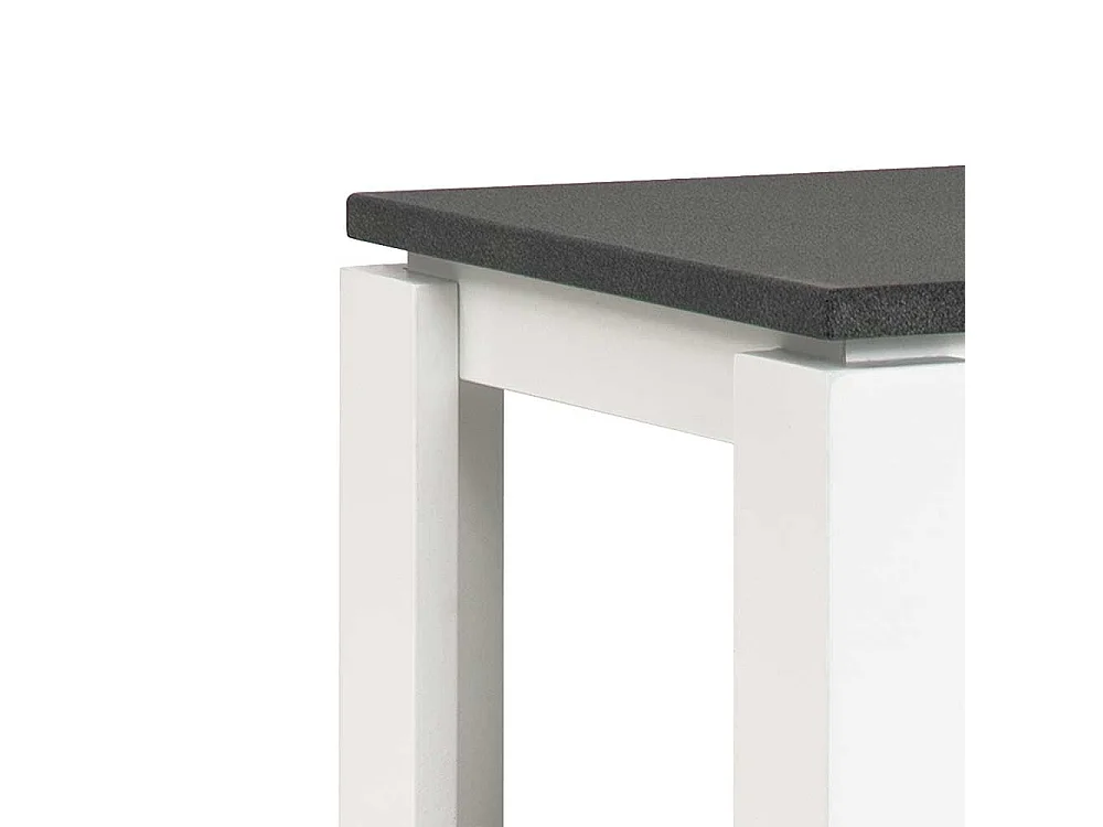 Rollen Beistelltisch in Weiß Grau modern