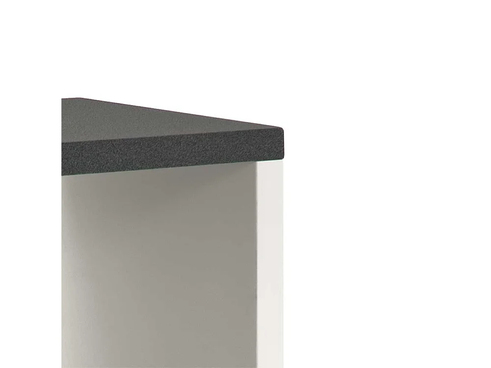 Beistelltisch mit Rollen Weiß Grau