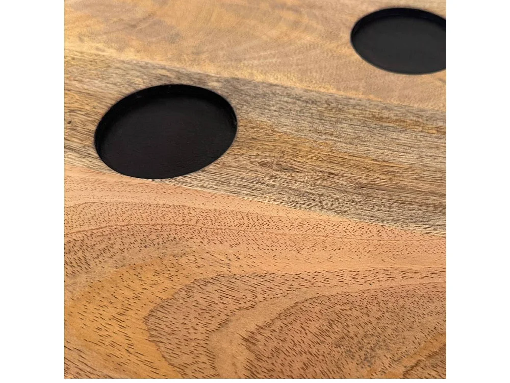 Beistelltisch Wohnzimmertisch in Würfel Form aus Mangobaum Massivholz