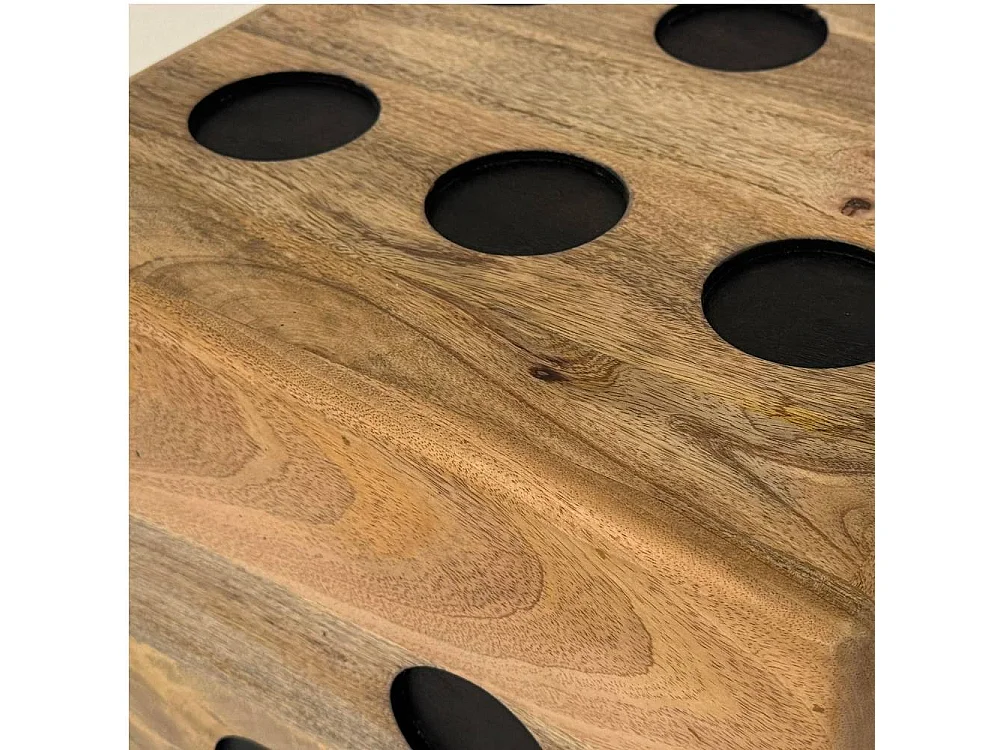 Beistelltisch Wohnzimmertisch in Würfel Form aus Mangobaum Massivholz