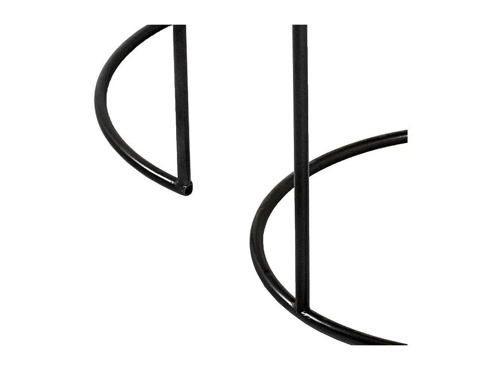 Runde Beistelltische aus Stahl Schwarz und Kupferfarben (zweiteilig)