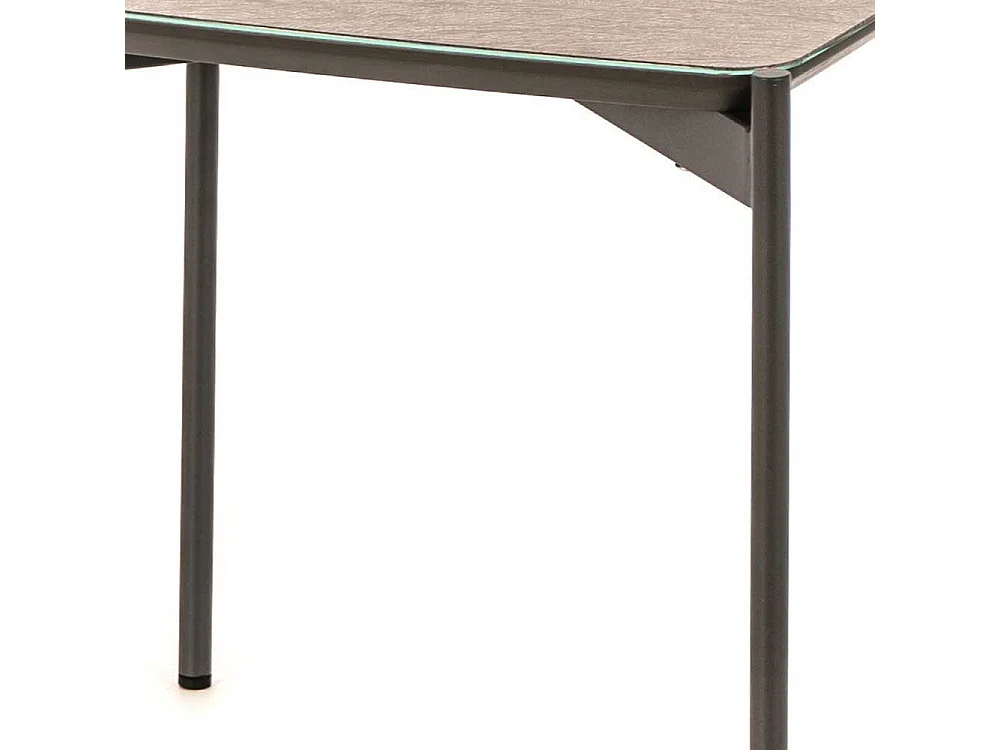 Couch Beistelltisch in Taupe und Grau Glas beschichtet