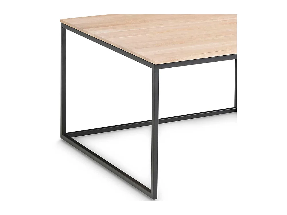 Sofa Beistelltisch in Eiche Bianco massiv 70 cm breit