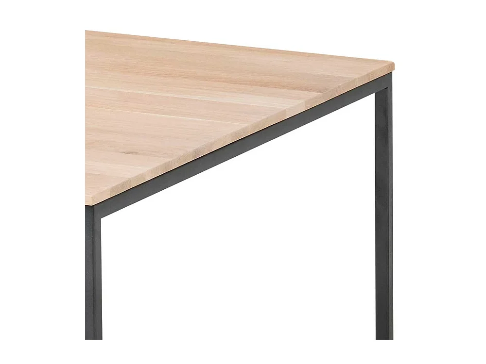 Sofa Beistelltisch in Eiche Bianco massiv 70 cm breit